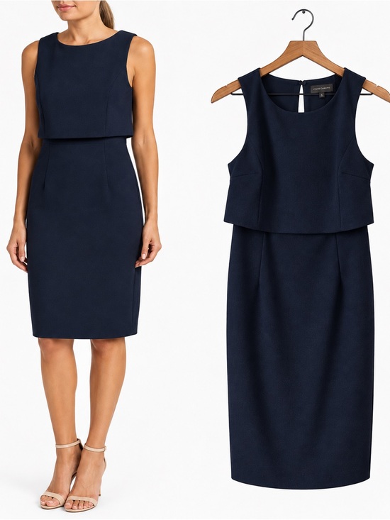 Trina Turk Dresses & Skirts - Trina Turk Navy Shalay Ponte Textured Dress Size 6